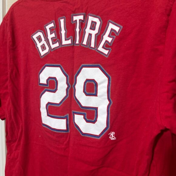 Texas Rangers Shirt #29 Adrian Beltre Red MLB Baseball Majestic Youth 2XL - Picture 4 of 4